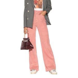 Grlfrnd The Carla Corduroy Pink Pants Size 29